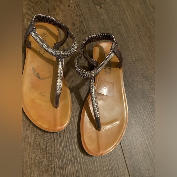 EXIT LA Blinged Sandals Size 7 - Picture 3 of 10